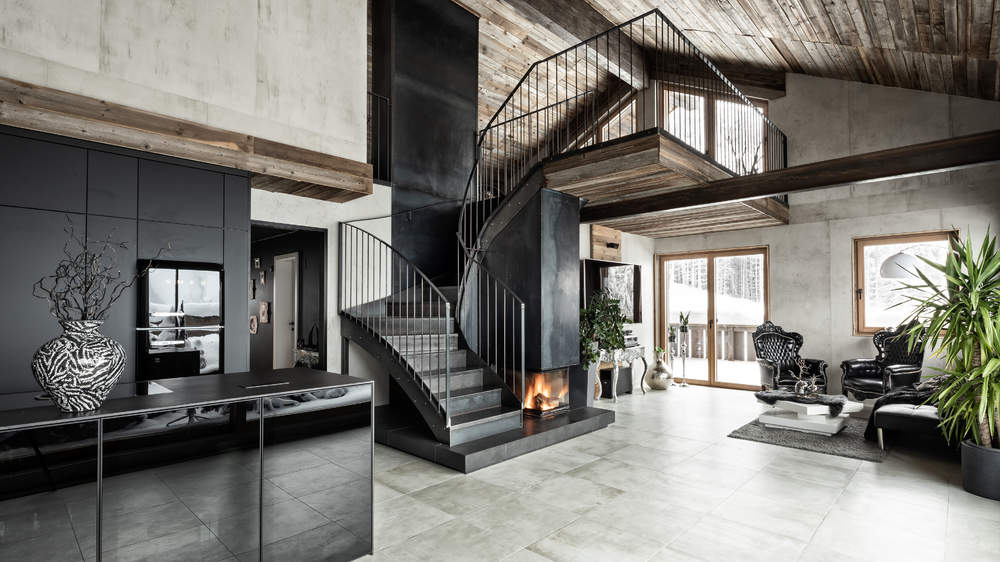 Schwarze Design-Küche in Maria Alm